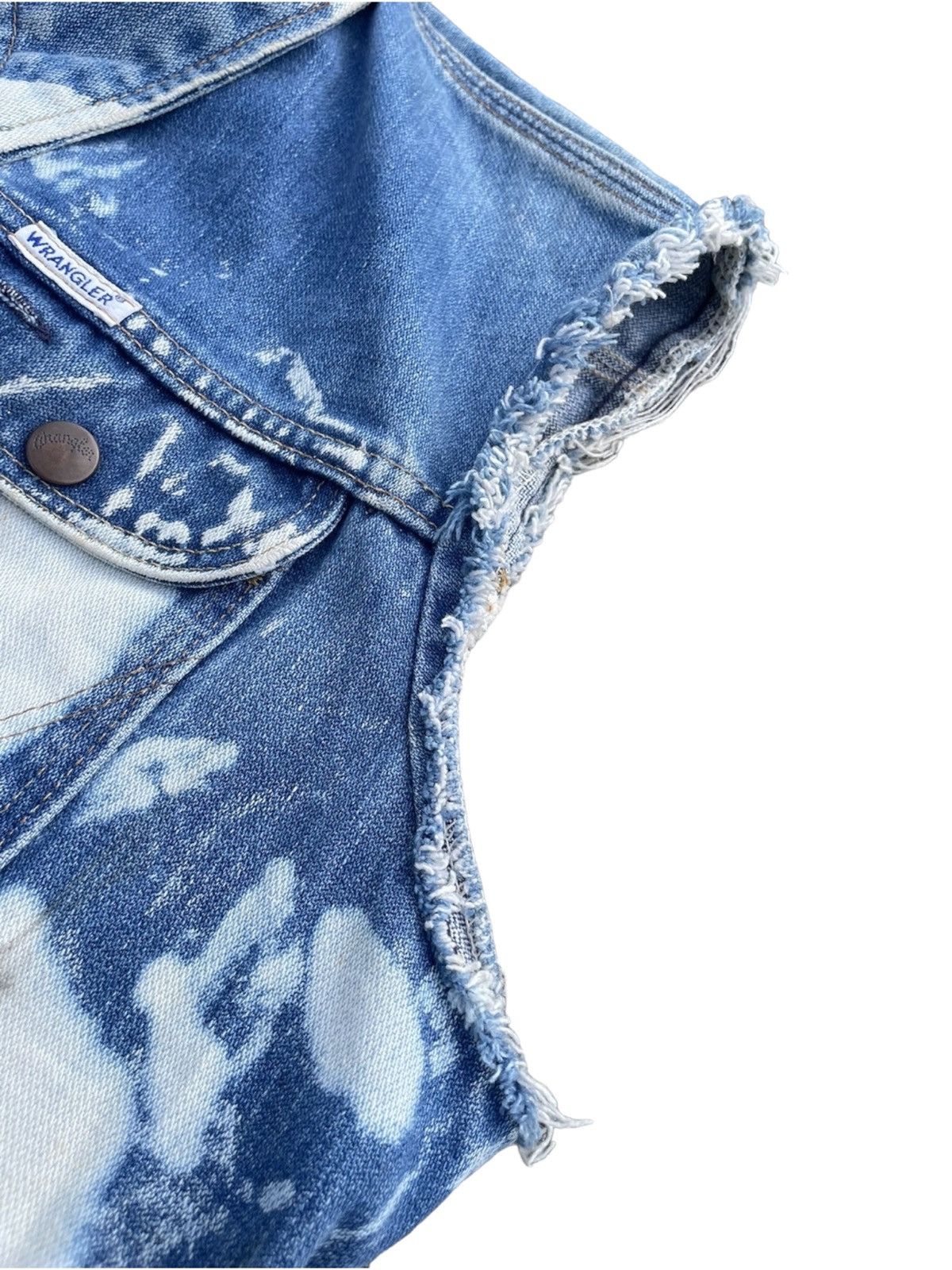 Vintage × Wrangler Wrangler Selvedge 70s/80s Destroy Sleeveless Spalsh Jacket Size US S / EU 44-46 / 1 - 9 Thumbnail