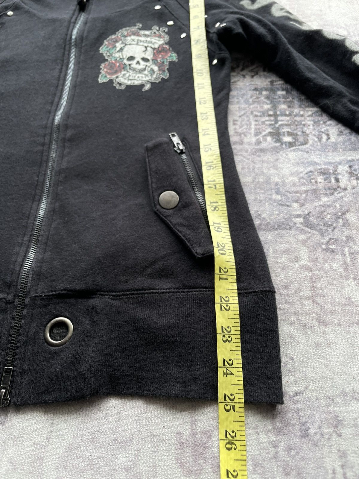 Dig Deep Y2K Dig Deep Punk Studed Skulls Hoodie Size US M / EU 48-50 / 2 - 14 Thumbnail