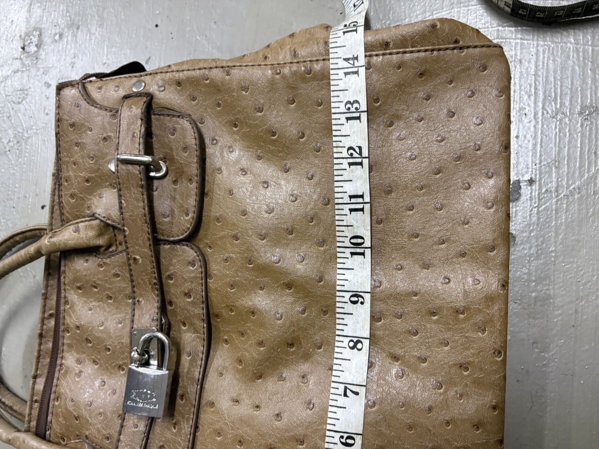 Handmade Birkin Style Hand Bag Ostrich Leather Size ONE SIZE - 13 Thumbnail