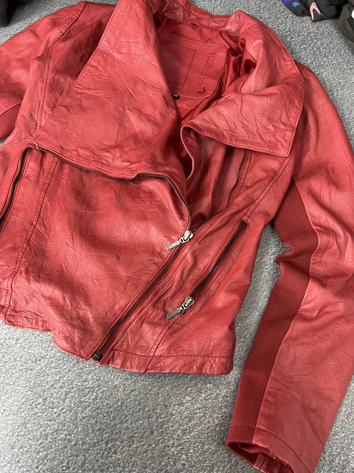 Vintage Avant Garde Leather Jacket Vintage Y2K Size M / US 6-8 / IT 42-44 - 3 Thumbnail