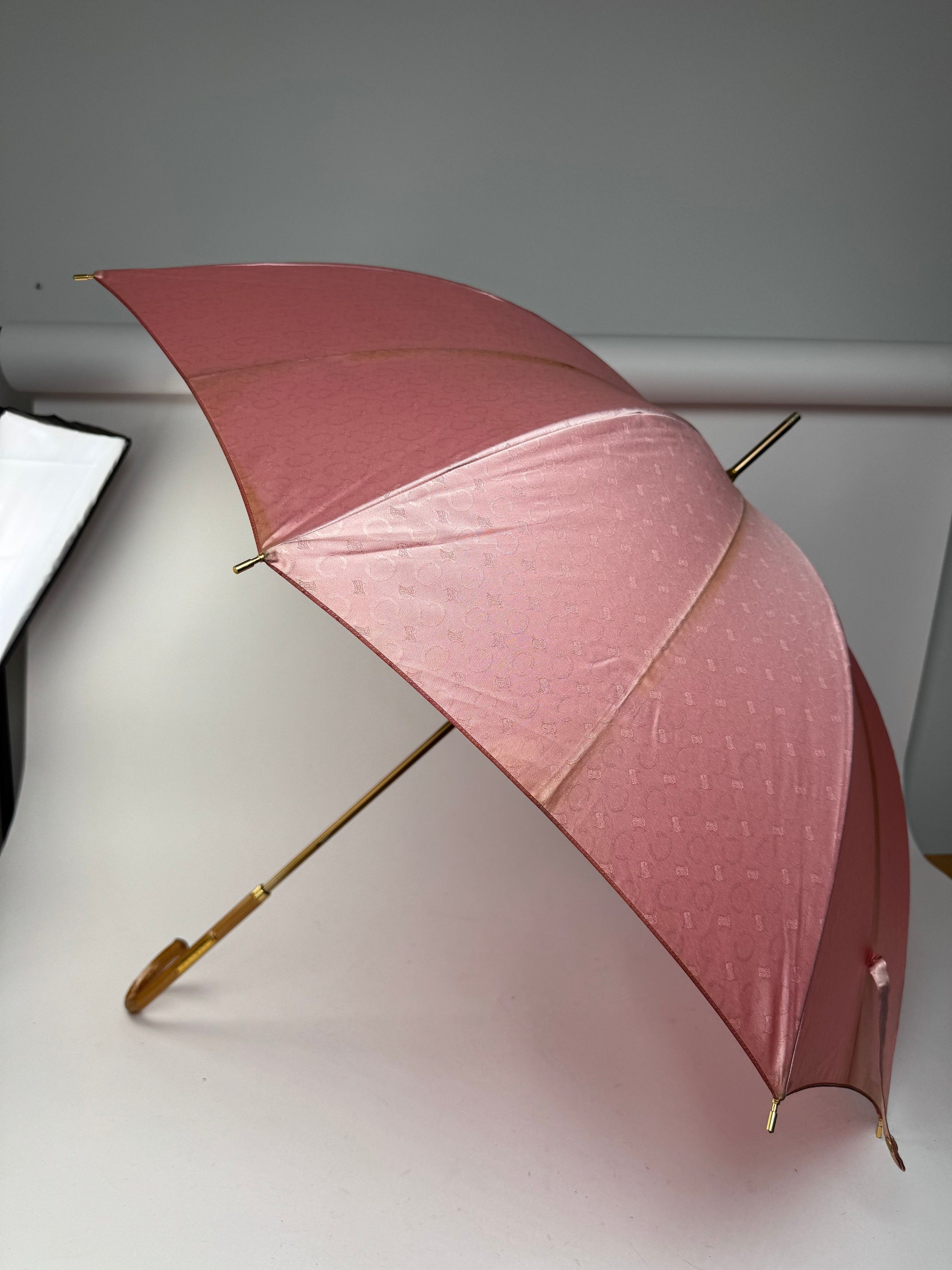 Celine Vintage Paris Monogram Umbrella Pink Size ONE SIZE - 1 Thumbnail