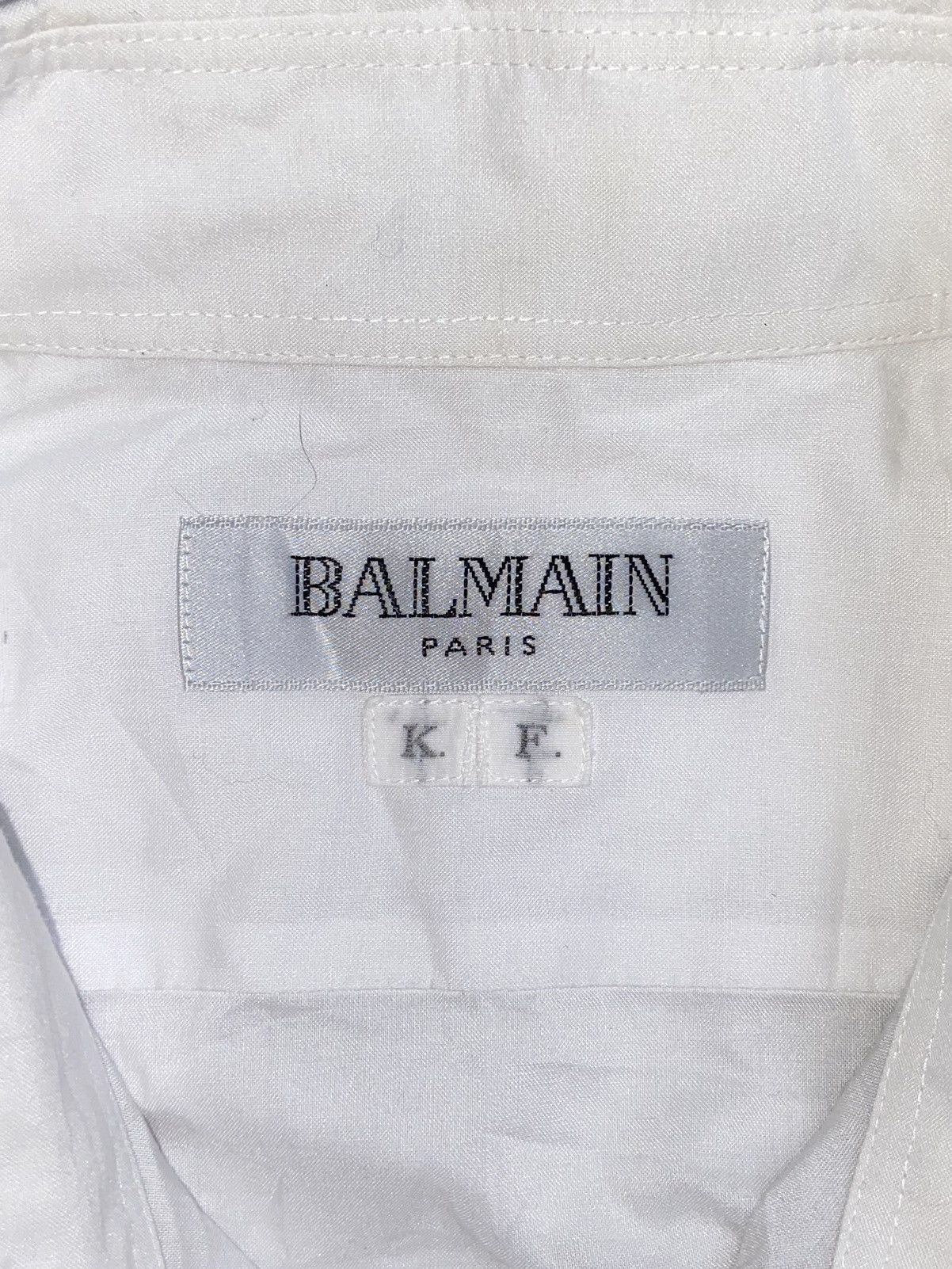 Balmain BALMAIN PARIS White Shirt Size US M / EU 48-50 / 2 - 6 Thumbnail