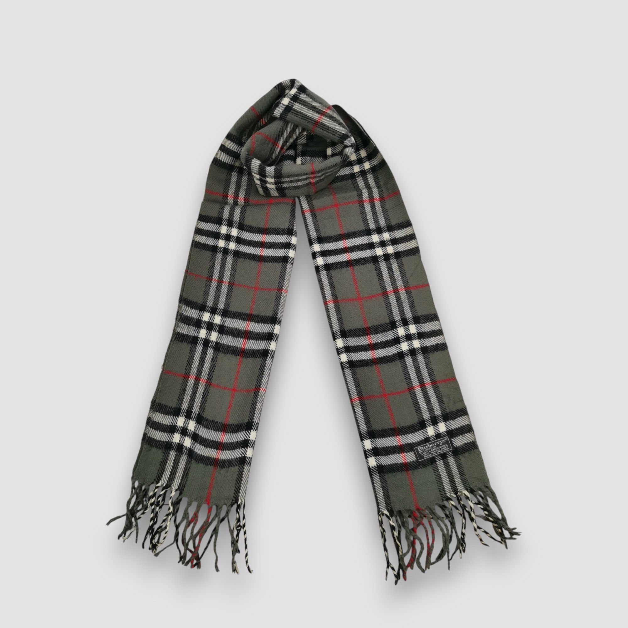 Burberry Vintage Burberry Scarf Tartan Plaid Muffler Wool Scarves Size ONE SIZE - 4 Thumbnail