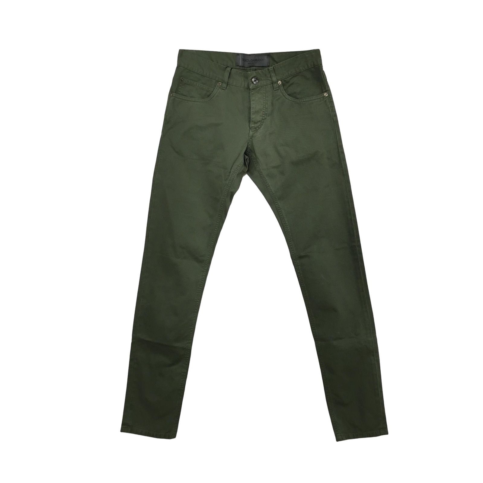 Dolce & Gabbana Dolce & Gabbana Green Logo Patch Jeans Size 30 Size US 30 / EU 46 - 1 Thumbnail