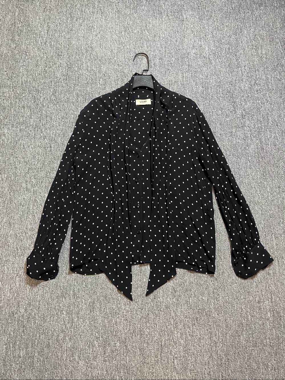 Celine Celine Polka Dot V-Neck Blouse Size 36 Size XS / US 0-2 / IT 36-38 - 1 Thumbnail