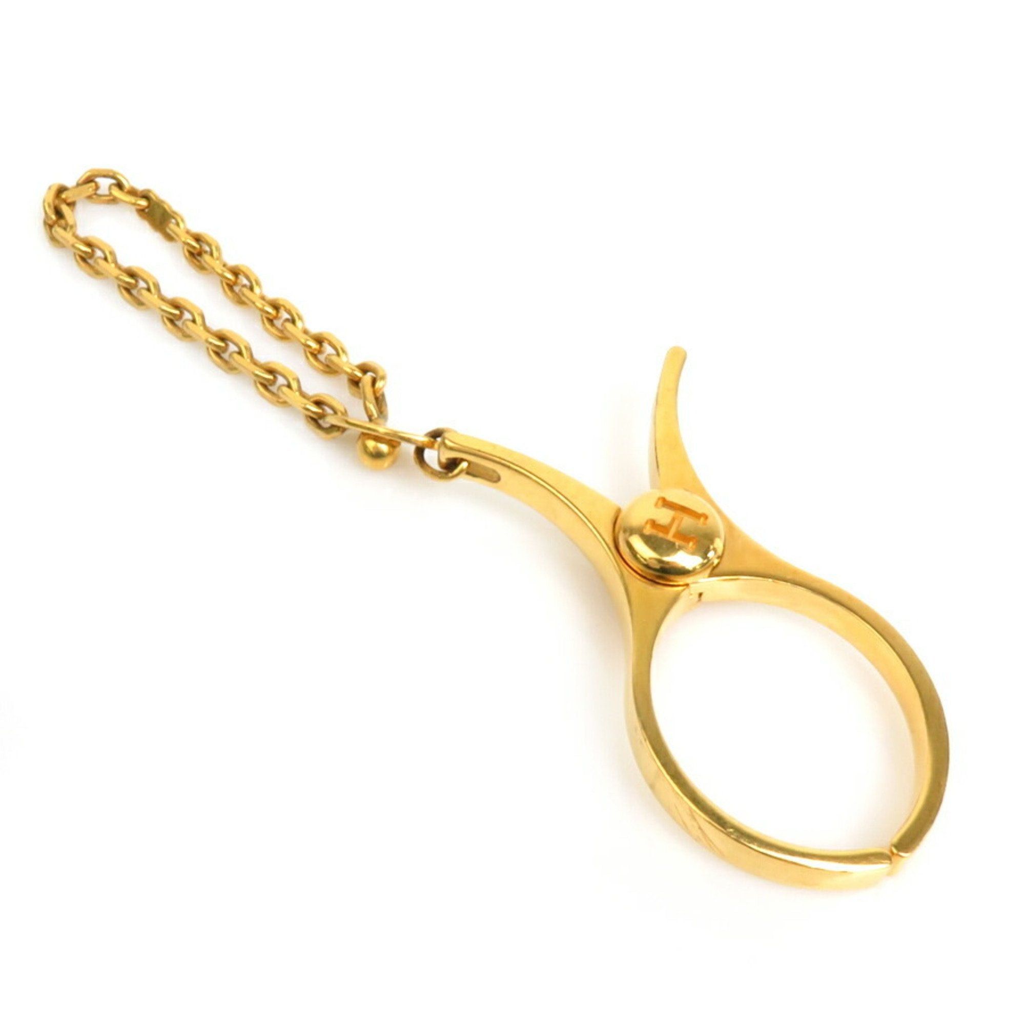 image of Hermes Charm Glove Holder Fillow Metal Gold Unisex, Women's