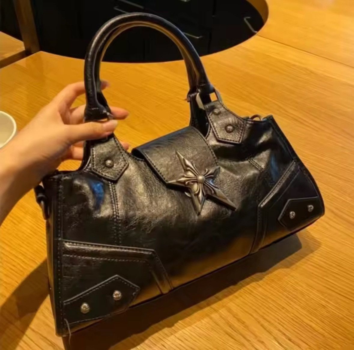 Other Gothic Star Girl Black Bag Women Vintage Handbag Size ONE SIZE - 2 Thumbnail