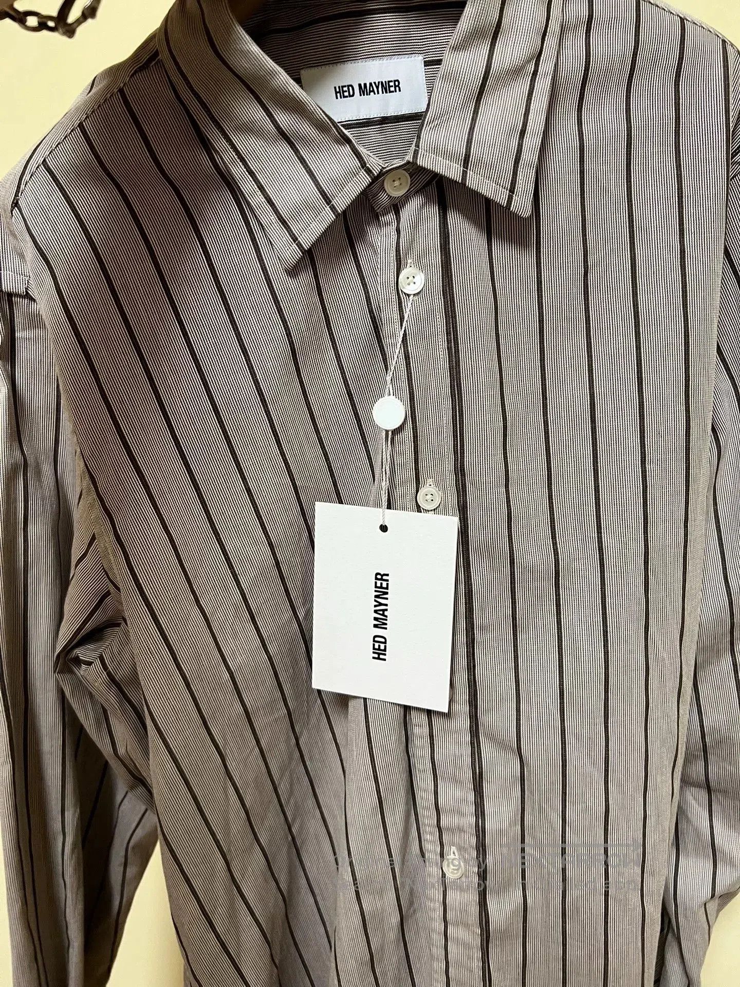 Hed Mayner Hed Mayner Brown Striped Shirt. Size US M / EU 48-50 / 2 - 7 Thumbnail