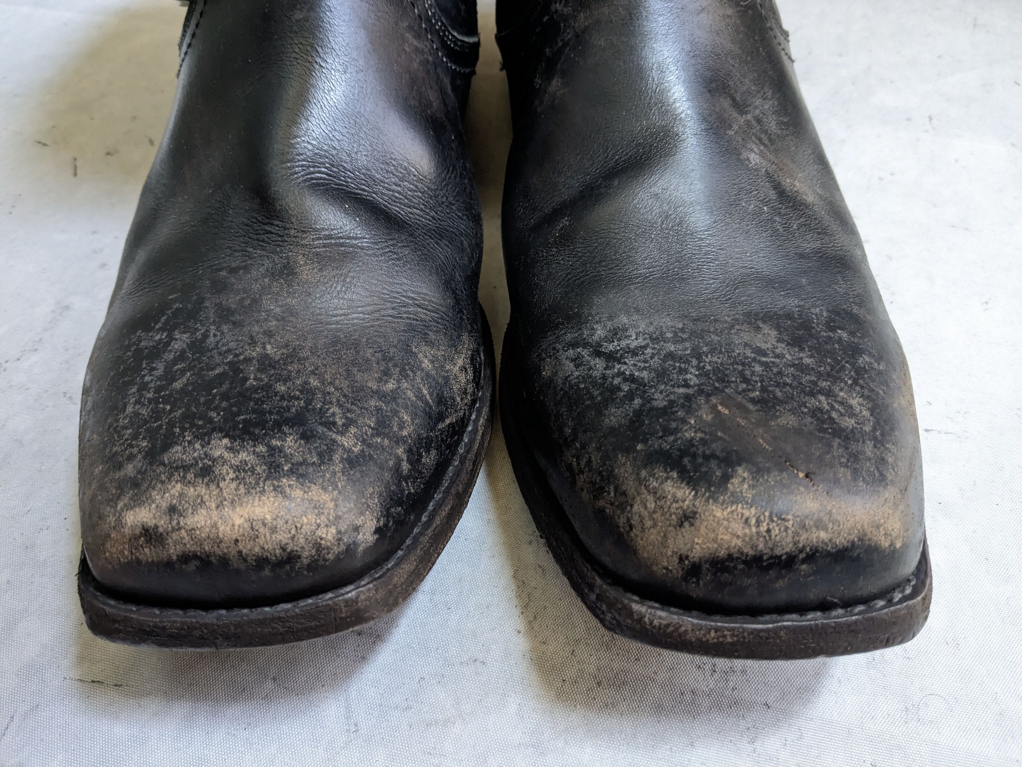 Frye Frye Engineer Boots Black 13 D Leather Side Zip Buckle Size US 13 / EU 46 - 5 Thumbnail