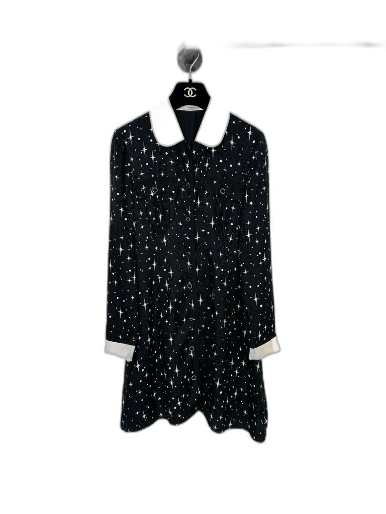 Prada Miumiu Silk Dress with Star Print Design Size S / US 4 / IT 40 - 1 Thumbnail