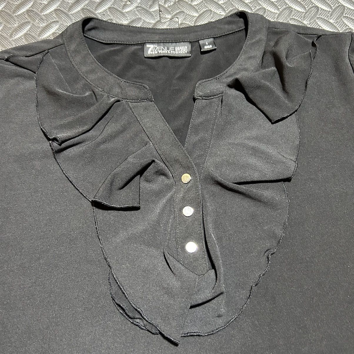 Other 7th Avenue Design Studio Top Ruffle Front Blouse Size Large Size L / US 10 / IT 46 - 3 Thumbnail