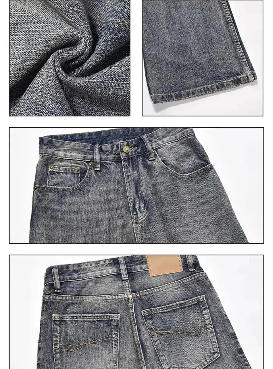 Japanese Brand Streetwear Straight Casual Washed Retro Jeans Size US 32 / EU 48 - 6 Thumbnail
