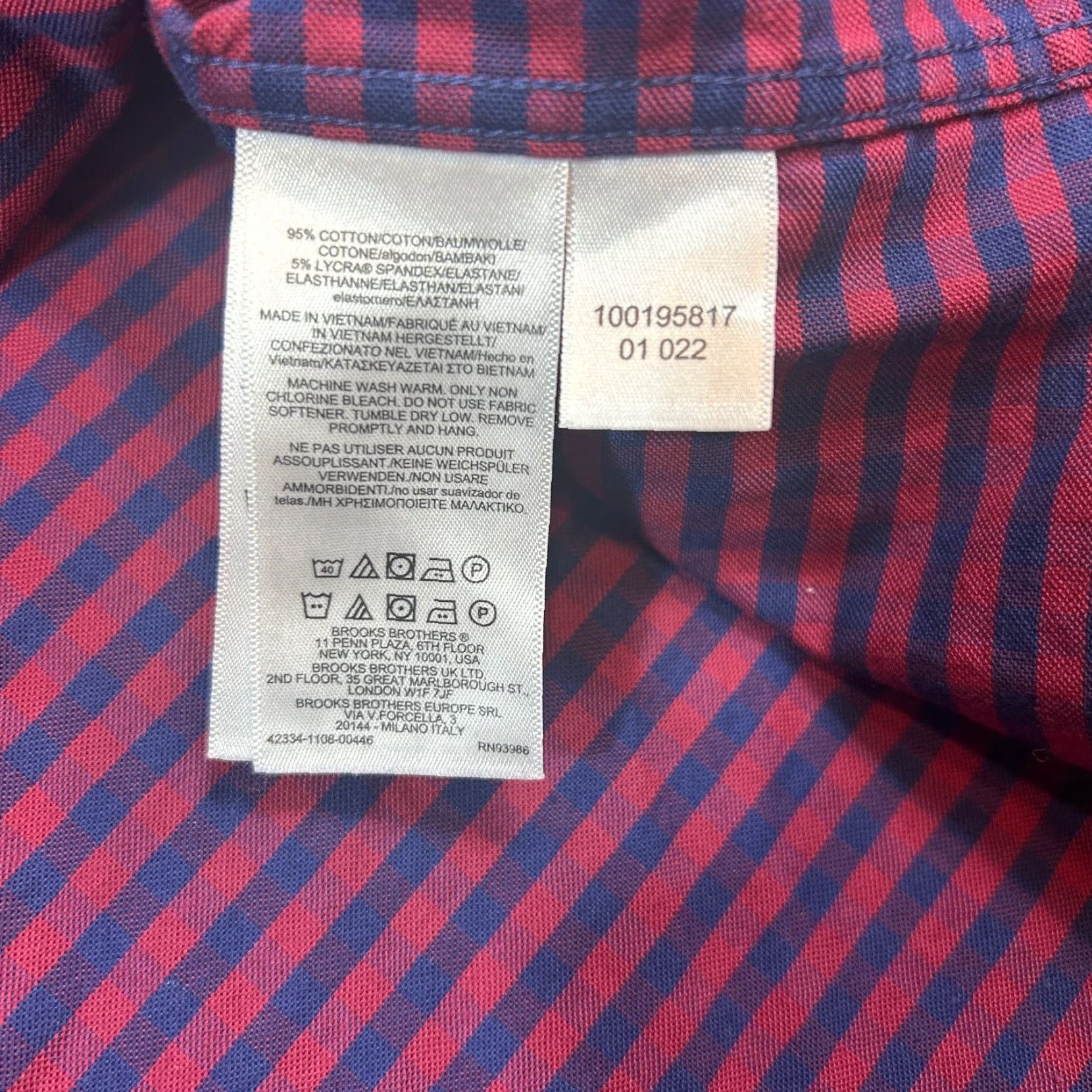 Brooks Brothers Brooks Brothers Men's Shirt Casual Button-Down Red Navy 3XLT Cotton Size US XXL / EU 58 / 5 - 4 Thumbnail