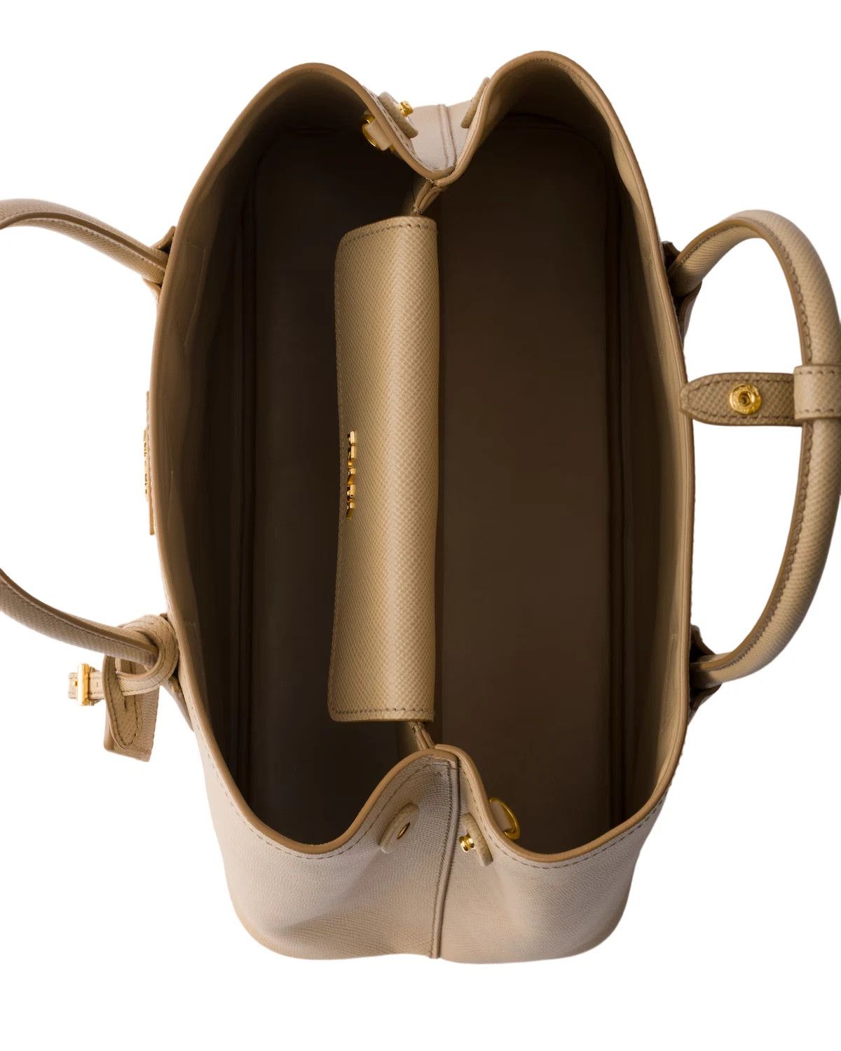 Prada PRADA Med Double Saffiano Sand Beige Top Handle New Size ONE SIZE - 4 Thumbnail