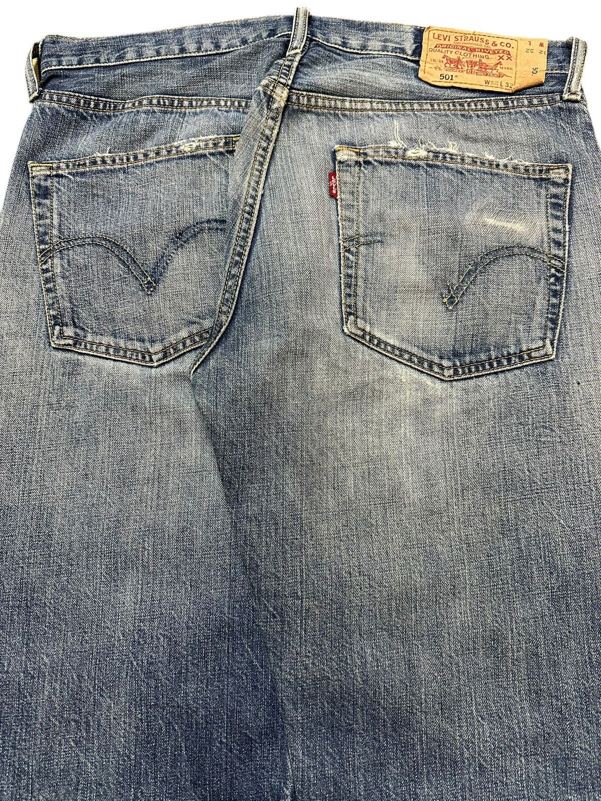 Levi's Vintage 90s Levis 501 Faded Wash Distressed Baggy Jeans Size US 33 - 6 Thumbnail