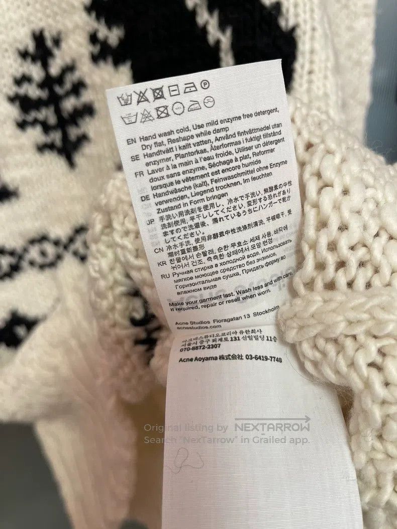 Acne Studios Acne Studios Pattern Printed Round Neck Long Sleeve Sweate Size L / US 10 / IT 46 - 5 Thumbnail