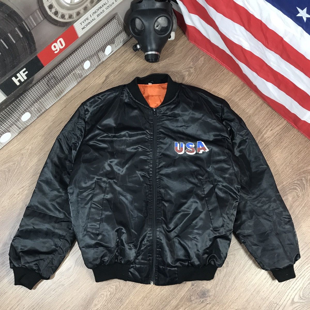 Vintage Vintage Bomber Jacket The American Truck and Eagle Size US XL / EU 56 / 4 - 2 Thumbnail