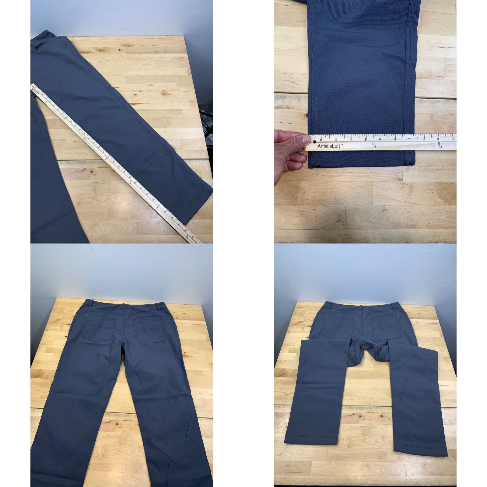 Vintage Western Rise Evolution Slim Pants Men 34x31 Gray Casual Outdoor Slim Chino Flat Front 11136 Size US 34 / EU 50 - 8 Thumbnail