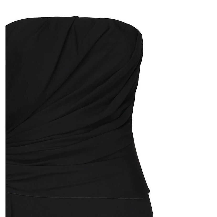 Dolce & Gabbana DOLCE & GABBANA Strapless Ruched Midi Dress Black 40 S Size S / US 4 / IT 40 - 4 Thumbnail