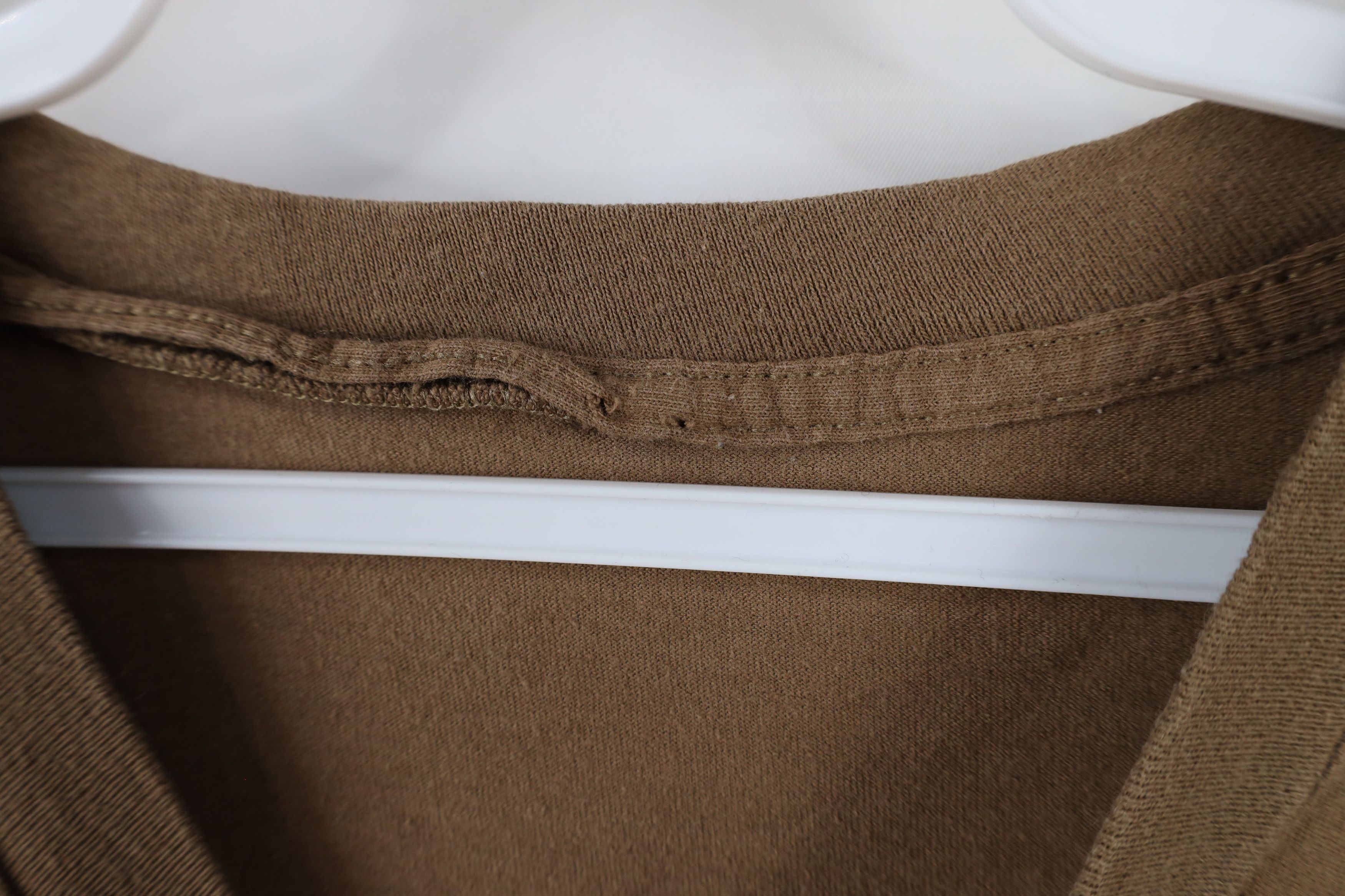 Vintage Vintage 90s Streetwear Blank Cotton T-Shirt Brown USA Size US S / EU 44-46 / 1 - 5 Thumbnail
