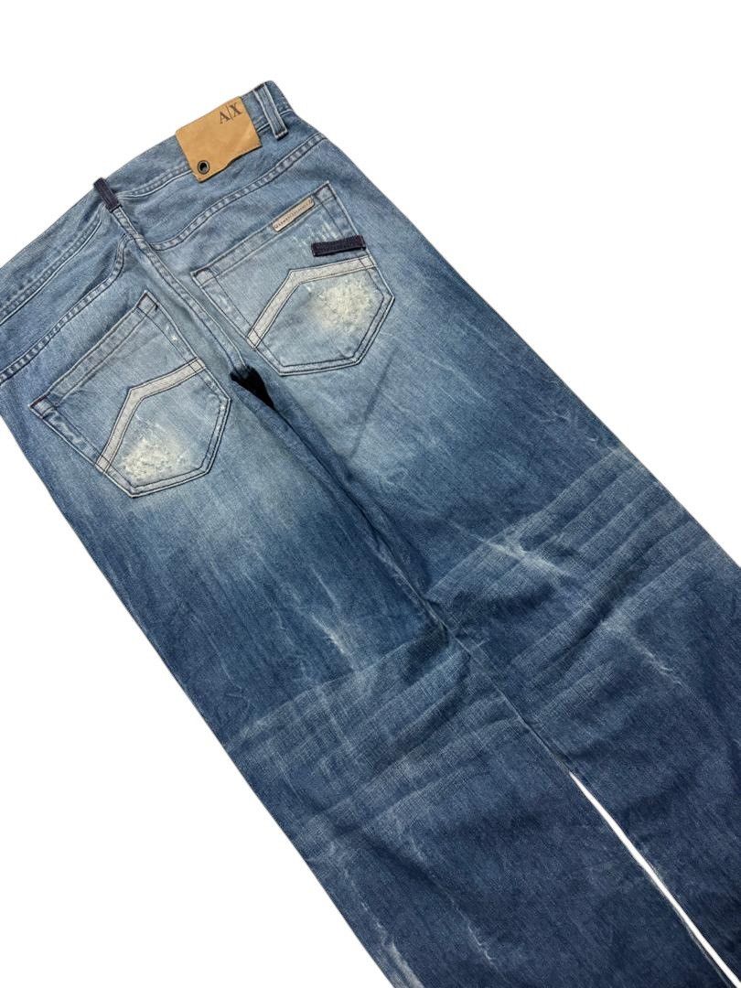 If Six Was Nine VINTAGE ARMANI EXCHANGE DESTROY SPLASHING FADED DENIM GRUNGE Size US 31 - 10 Thumbnail