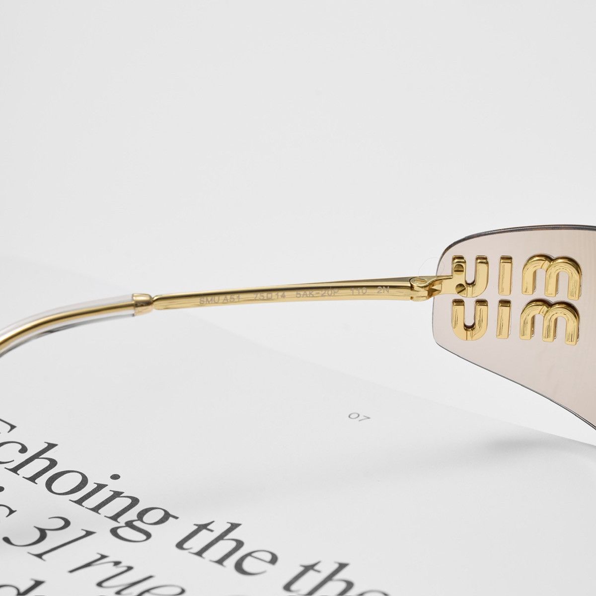 Miu Miu MIU MIU 0MU A51S 5AK20P SUNGLASSES Size ONE SIZE - 5 Thumbnail