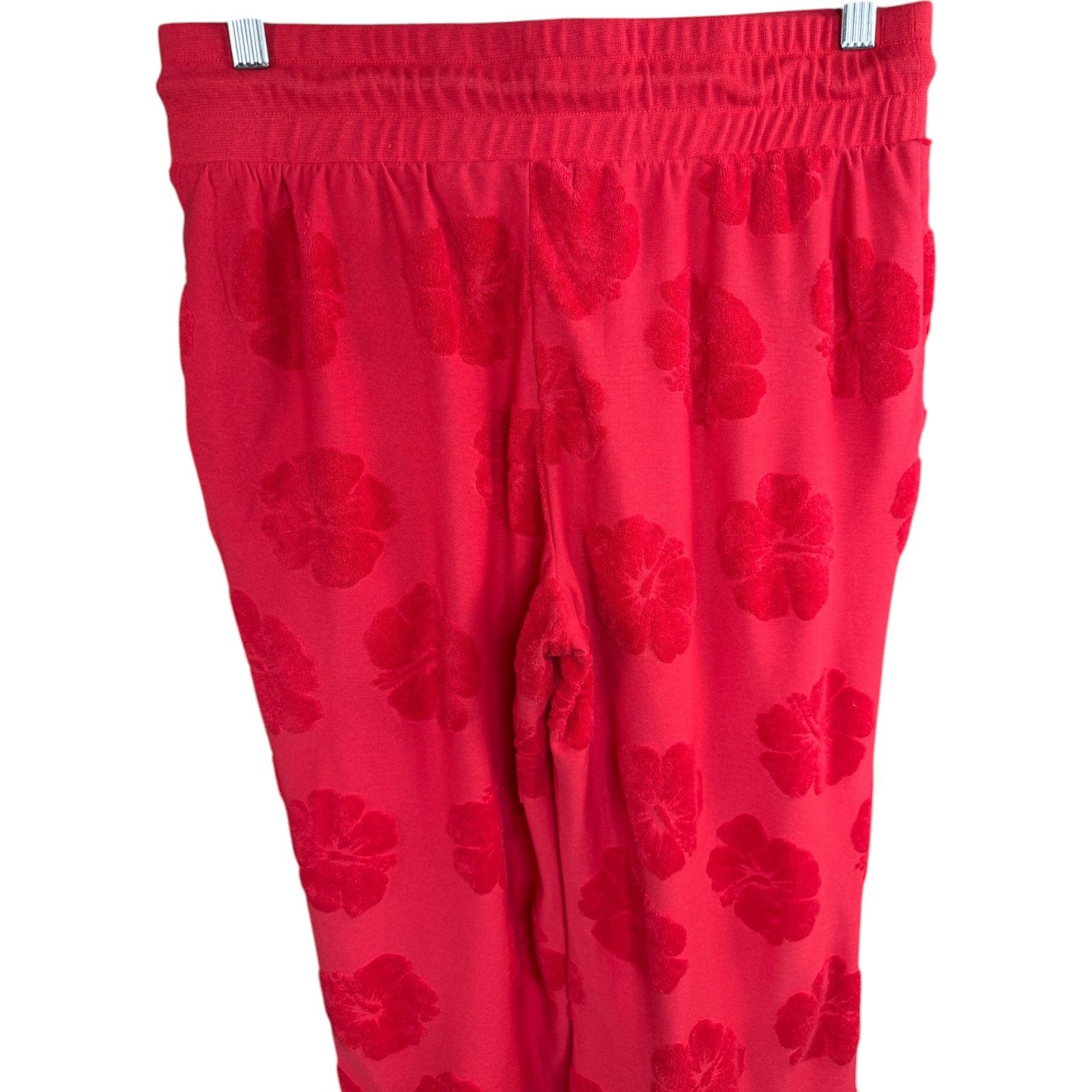 Other Anybody Jacquard French Terry Cropped Pants Hibiscus X-Small Size 26" / US 2 / IT 38 - 6 Thumbnail