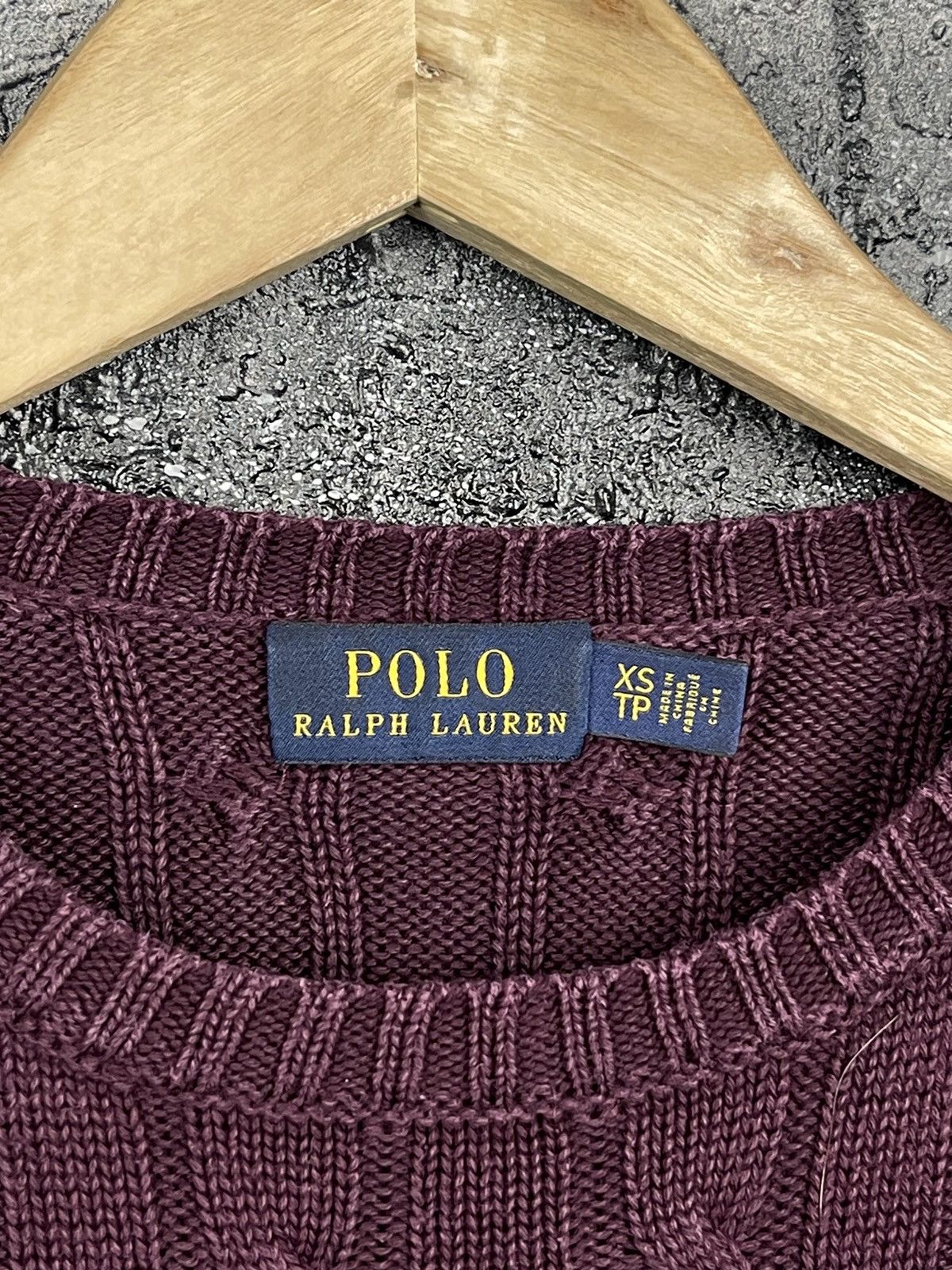 Polo Ralph Lauren Polo Ralph Lauren Cable Knit Burgundy Sweater Size XS Size XS / US 0-2 / IT 36-38 - 5 Thumbnail