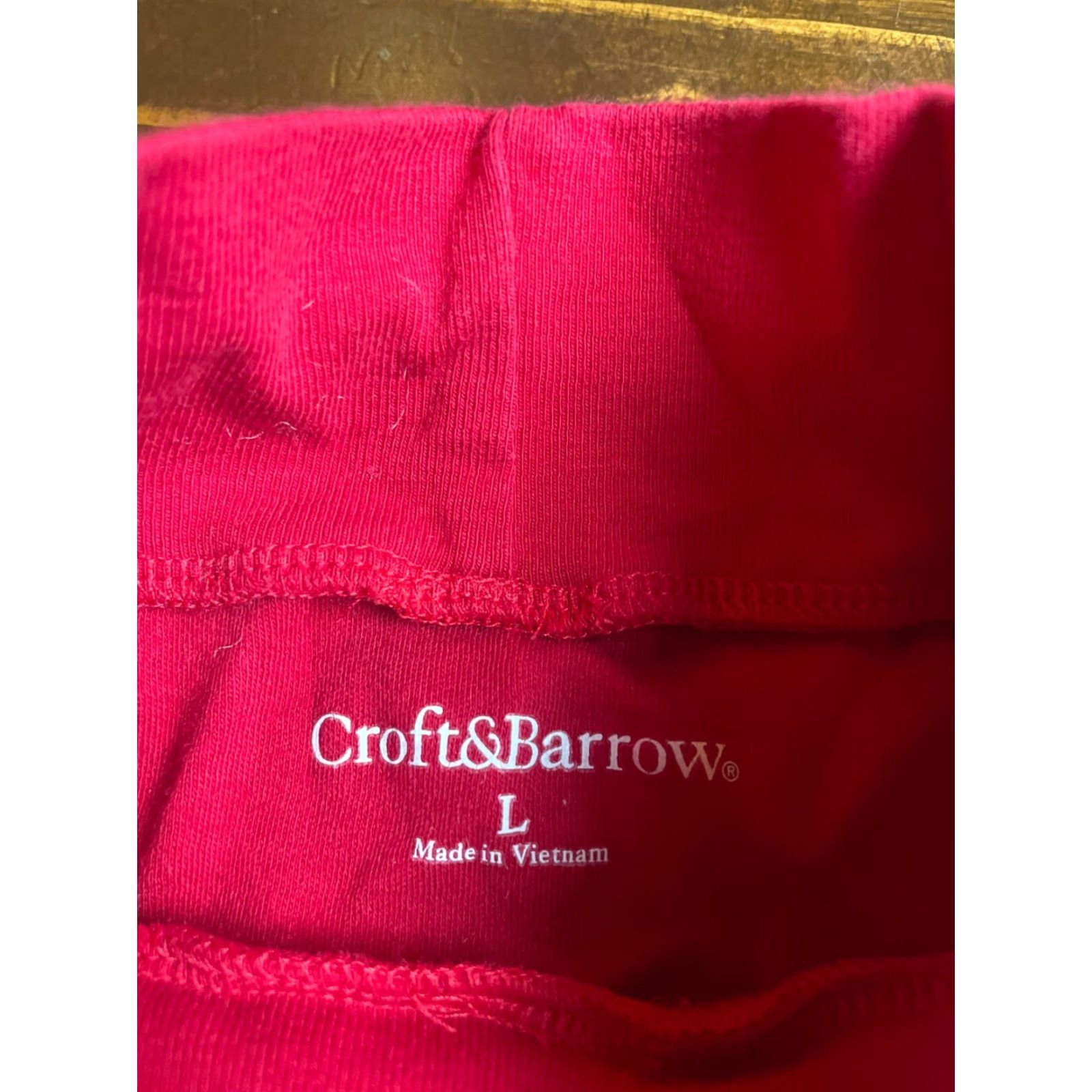 Croft & Barrow Croft & Barrow Shirt, Women's Large, Red, Mock Neck, Long Sleeve, Casual, Basic, Modern, Fall, Spring, Summer, Regular, Women, Size L, T-Shirt Size L / US 10 / IT 46 - 7 Thumbnail