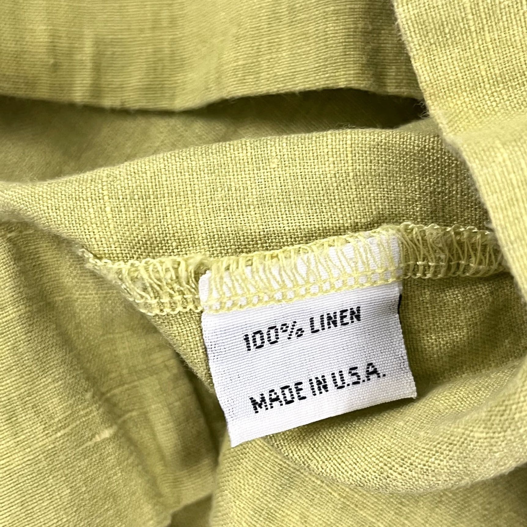 Vintage Vintage Bryn Walker Blouse Top Womens Small Linen Asymmetric Tie Front Green 90s Lagenlook Size S / US 4 / IT 40 - 7 Thumbnail