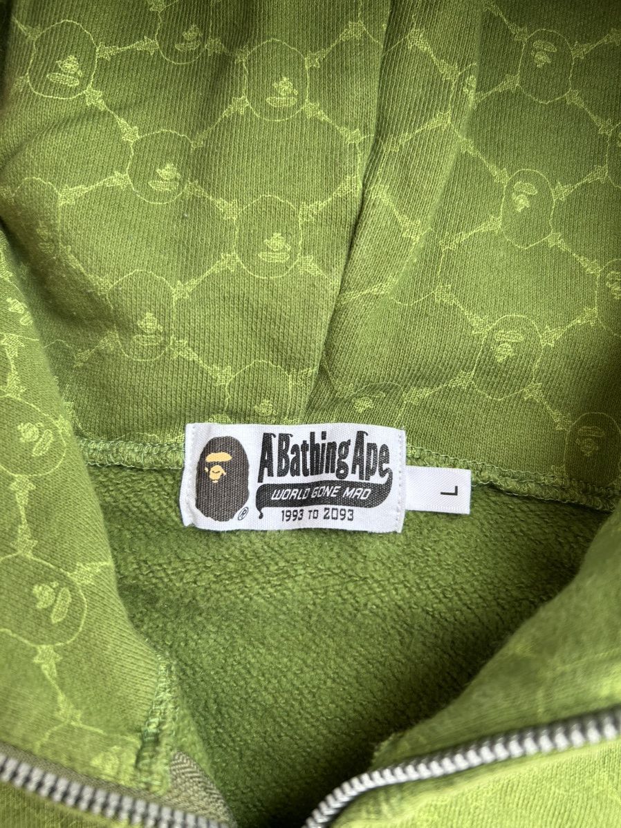 Bape BAPE Leather Monogram GRAIL Full Zip Shark Hoodie Size US L / EU 52-54 / 3 - 5 Thumbnail