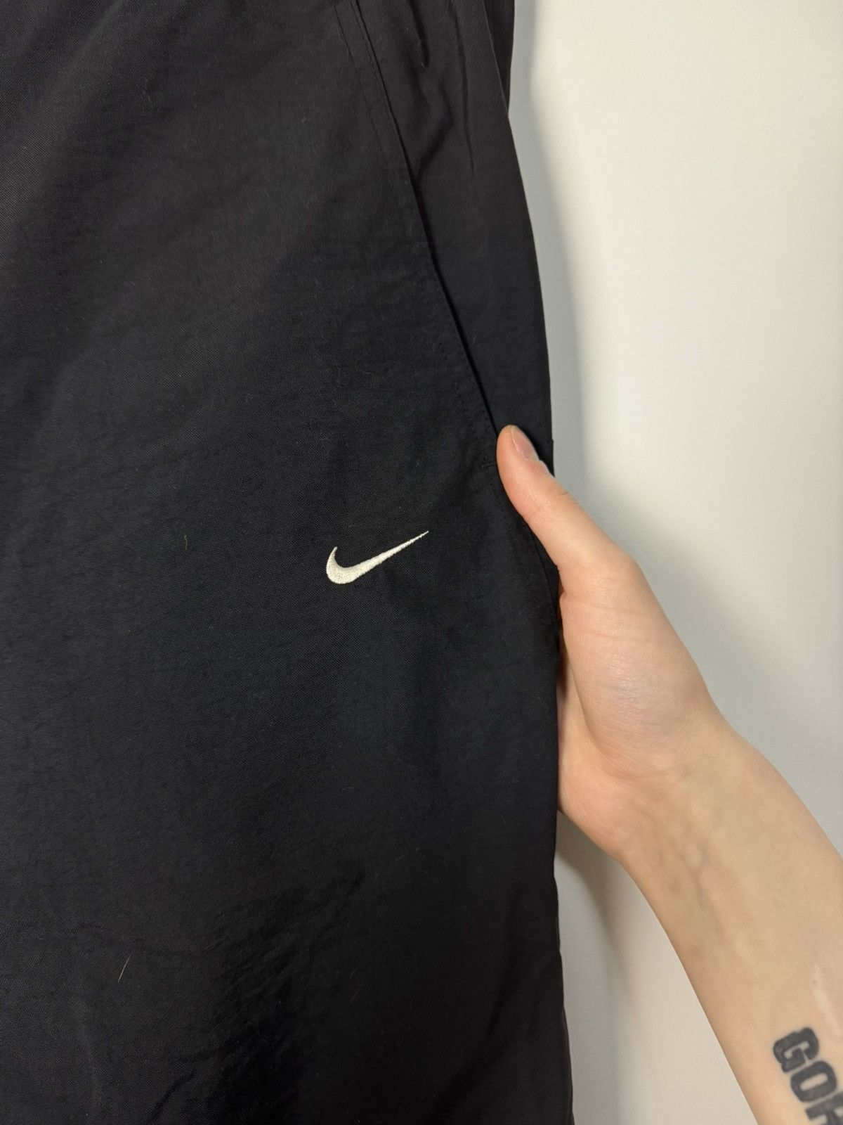 Nike Nike Black Insulated Track Pants Vintage 00s Baggy Fit Y2K Size US 32 / EU 48 - 3 Thumbnail