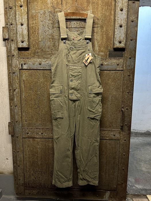 Nigel Cabourn Nigel Cabourn naval dungaree in army green colour