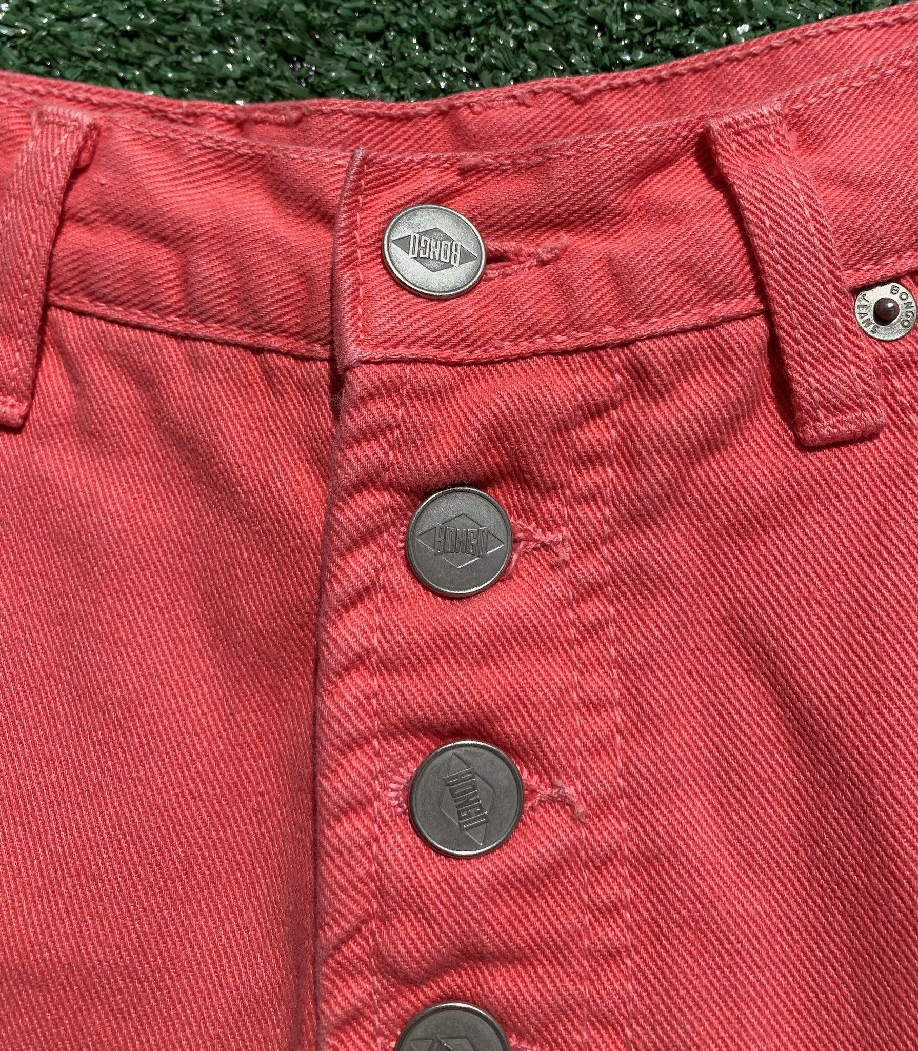Vintage 90’s Bongo Button Fly Pink Denim Jean Shorts 25” Waist Size 25" / US 0 / IT 36 - 2 Thumbnail