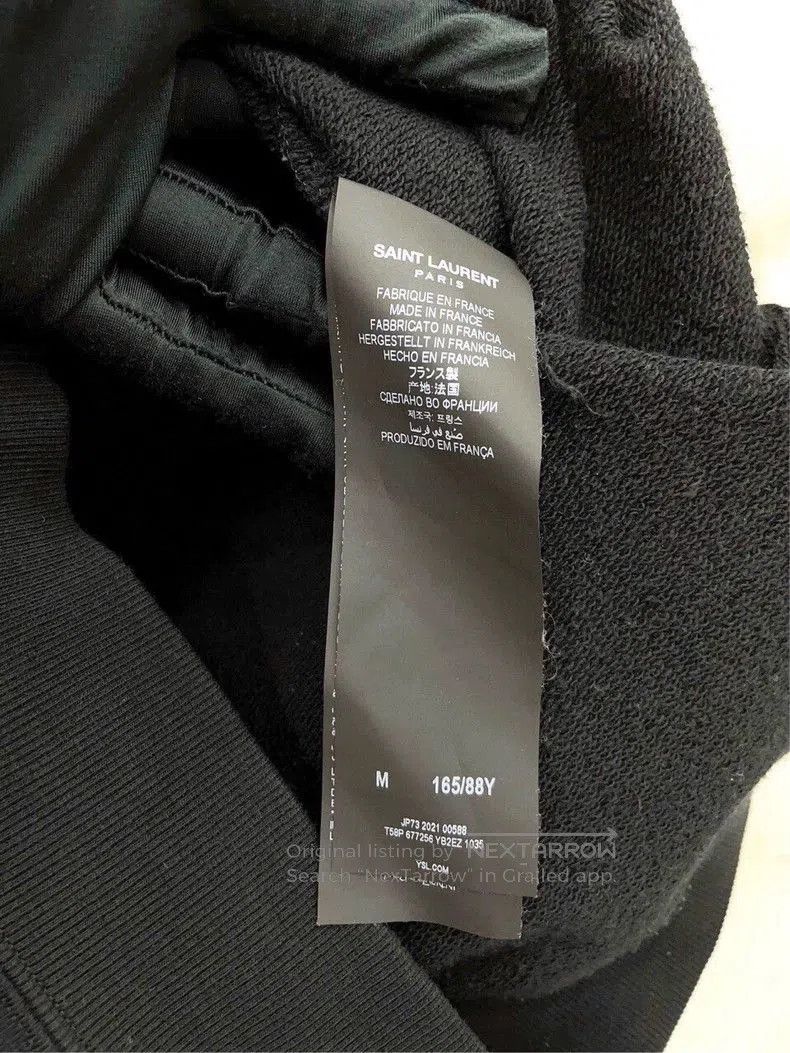 Saint Laurent Paris Saint Laurent Black Logo Hoodie Sweatshirt. Size US M / EU 48-50 / 2 - 8 Thumbnail