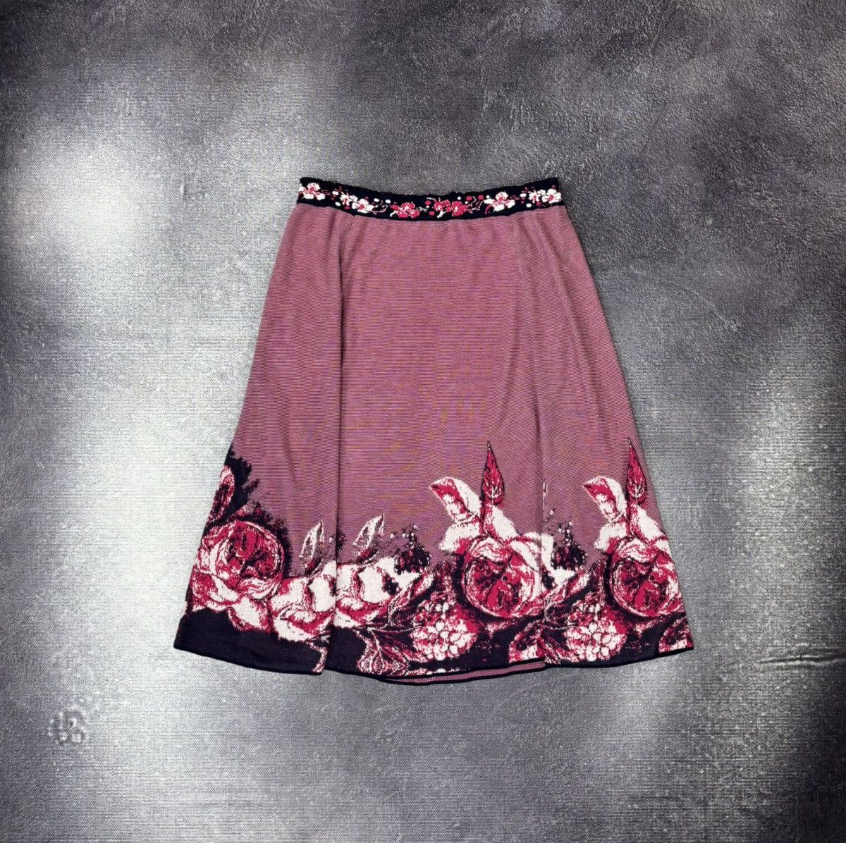 Other IVKO Women’s Intarsia Pattern Printed Hem Luxury Midi Skirt Size 32" / US 10 / IT 46 - 2 Thumbnail
