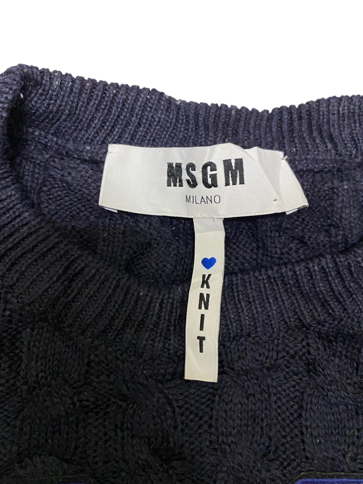 MSGM MSGM Milano Spell Out Navajo Design Knit (C1) Size US S / EU 44-46 / 1 - 4 Thumbnail