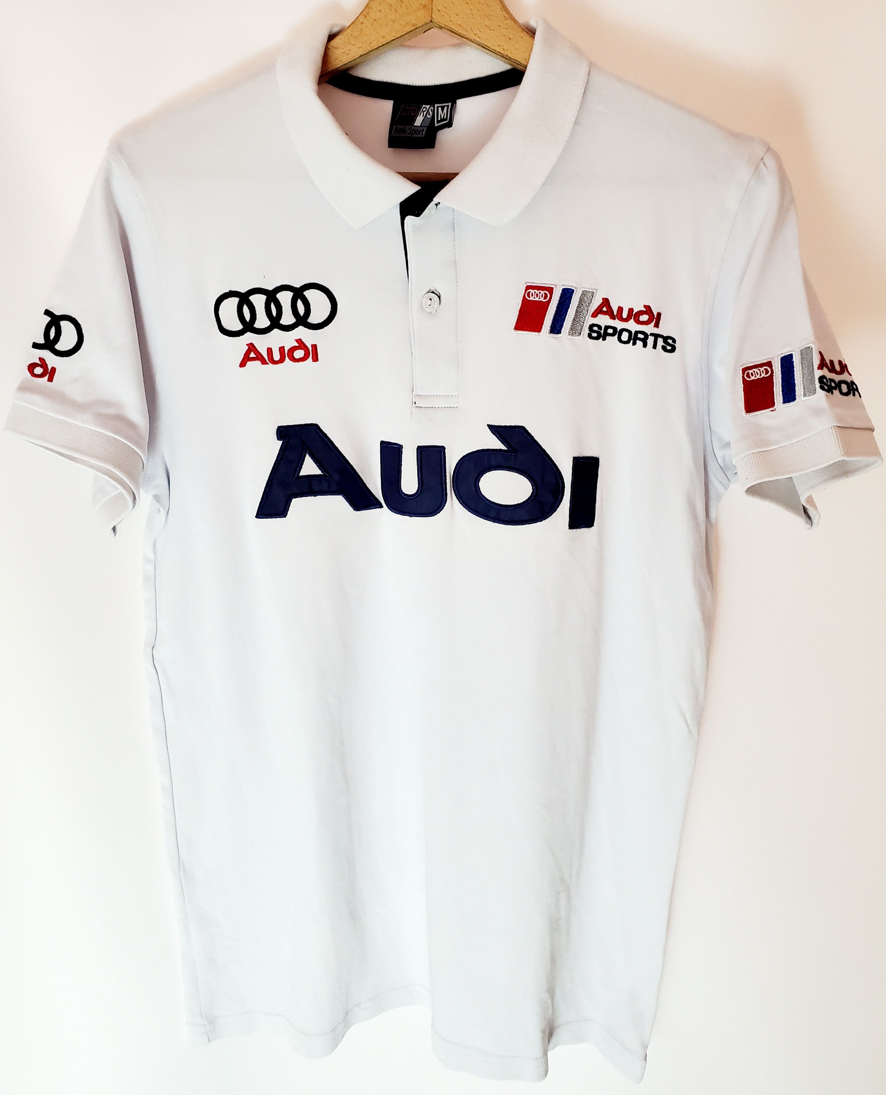 Audi × Vintage Audi Sports Racing Polo T-Shirt Embroidered size M Size US M / EU 48-50 / 2 - 1 Thumbnail