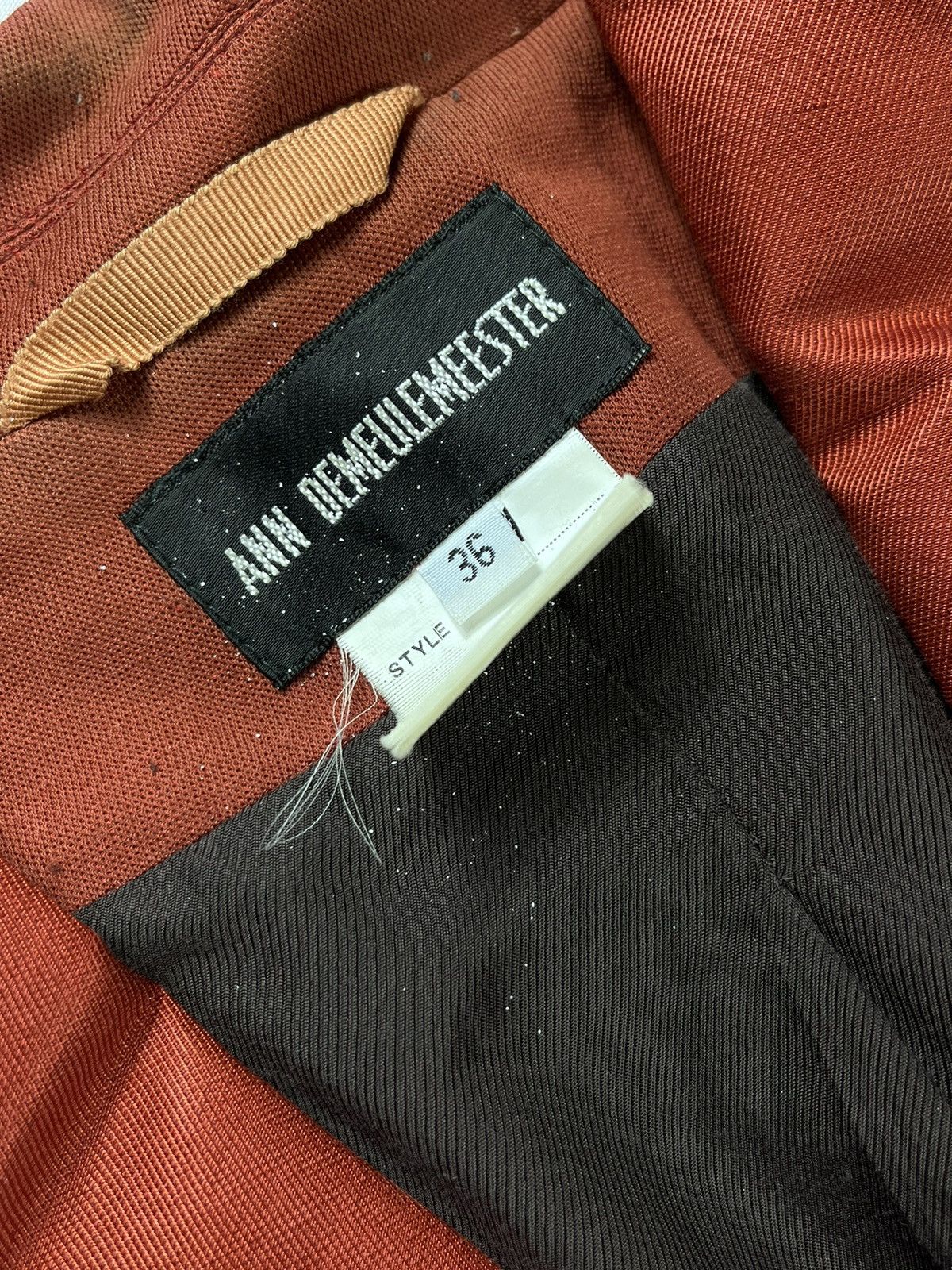 Ann Demeulemeester Ann Demeulemeester - Rusty Orange Prototype Blazer Size S / US 4 / IT 40 - 2 Thumbnail