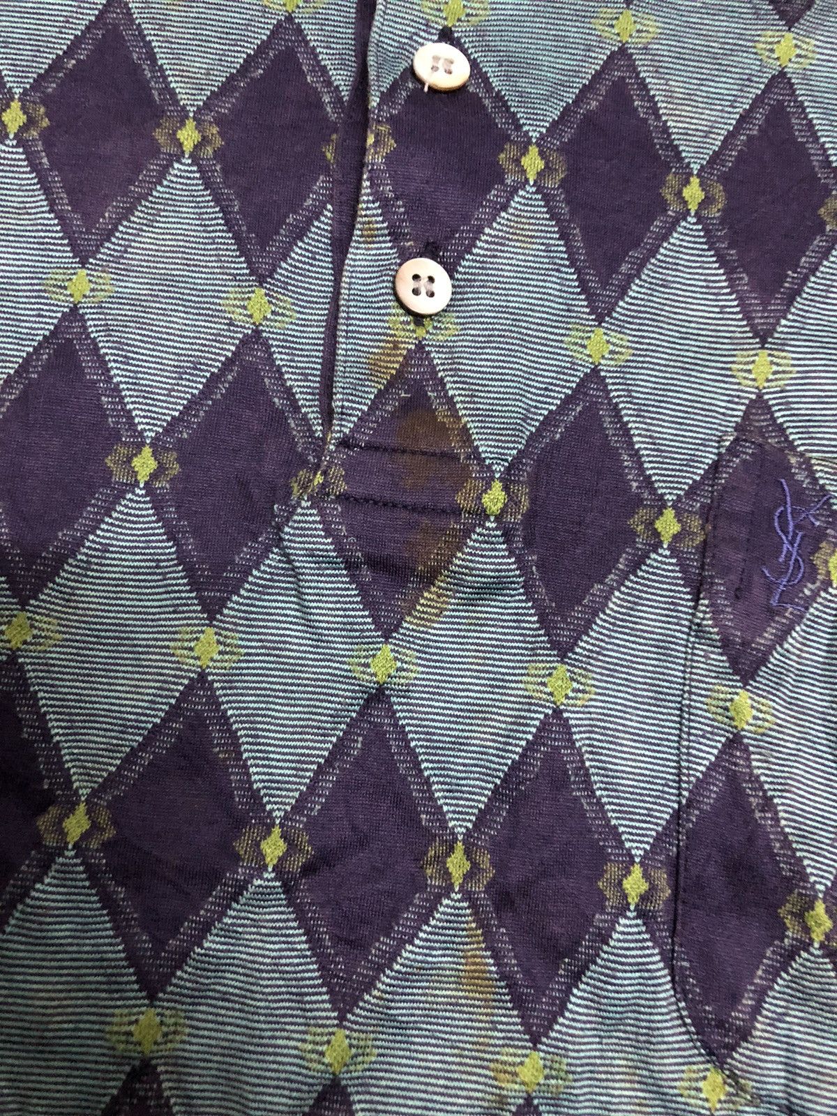 Vintage × Yves Saint Laurent Vintage Yves Saint Laurent Small Logo Shirt Size US L / EU 52-54 / 3 - 5 Thumbnail