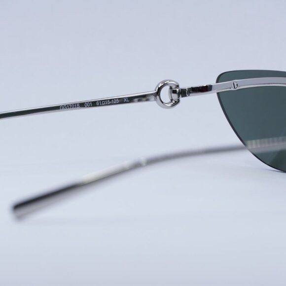 Gucci 🕶️ New Gucci GG1701S 001 Sunglasses - Silver Frame, Grey Size ONE SIZE - 7 Thumbnail