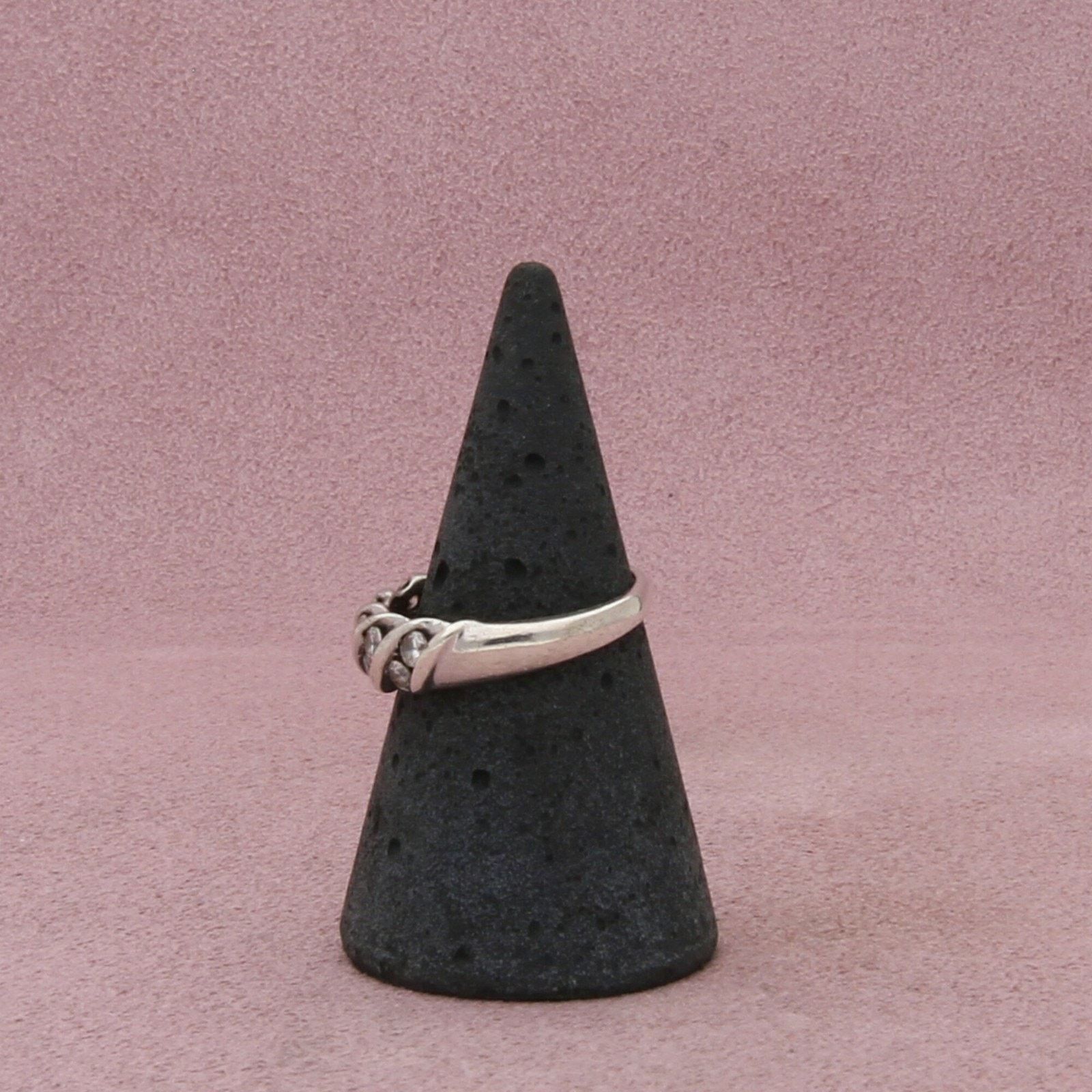 Sterling Silver sterling silver round-cut cz band ring size 7 Size ONE SIZE - 2 Thumbnail