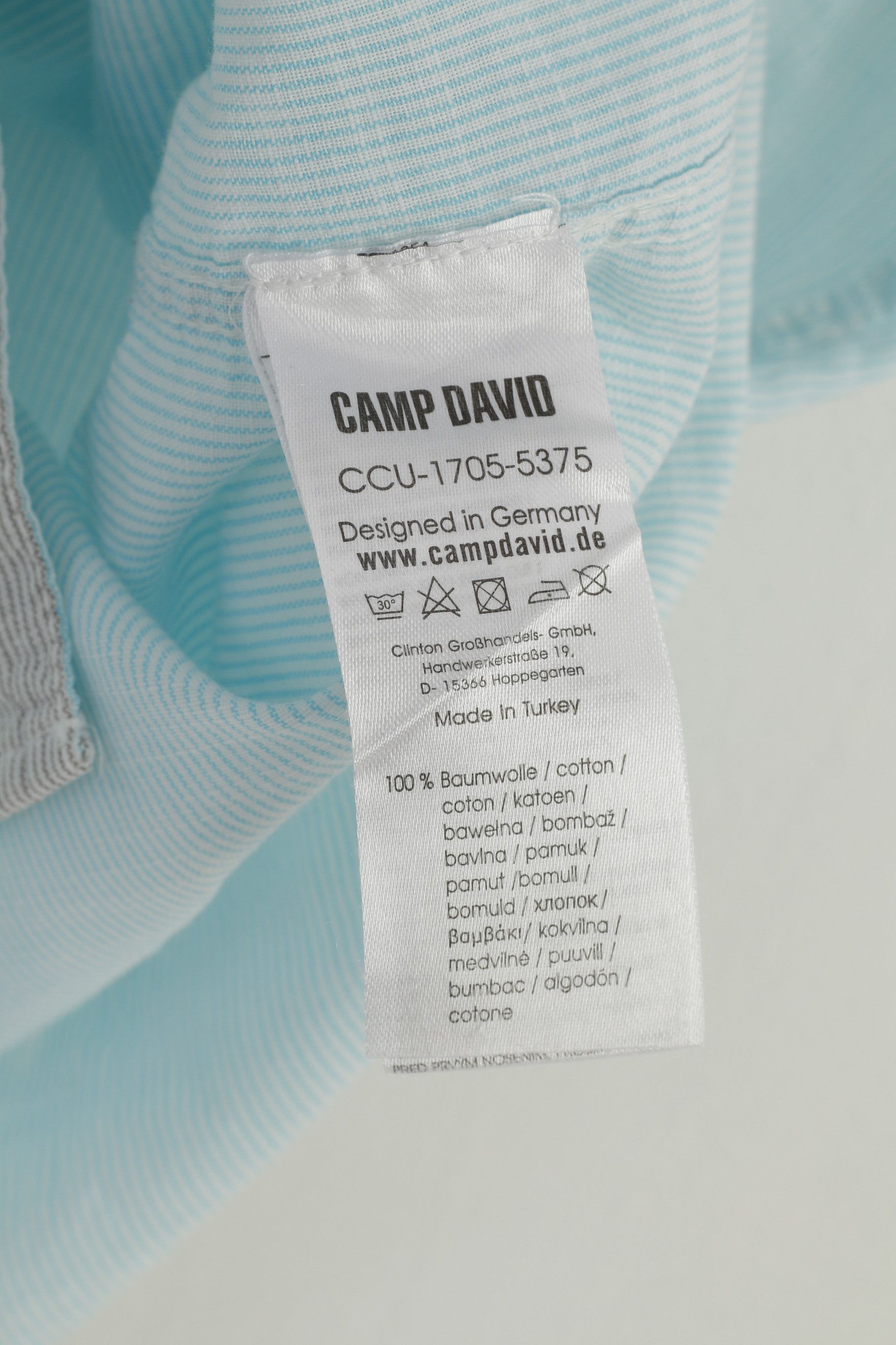 Camp David Camp David Men L Casual Shirt Regular Fit Blue 10290 Size US L / EU 52-54 / 3 - 4 Thumbnail