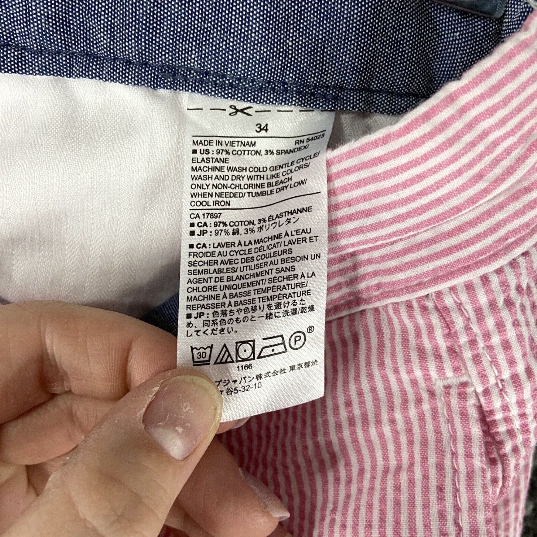 Banana Republic Banana Republic Striped Chino Shorts Pink Men's 34 Size US 34 / EU 50 - 5 Thumbnail