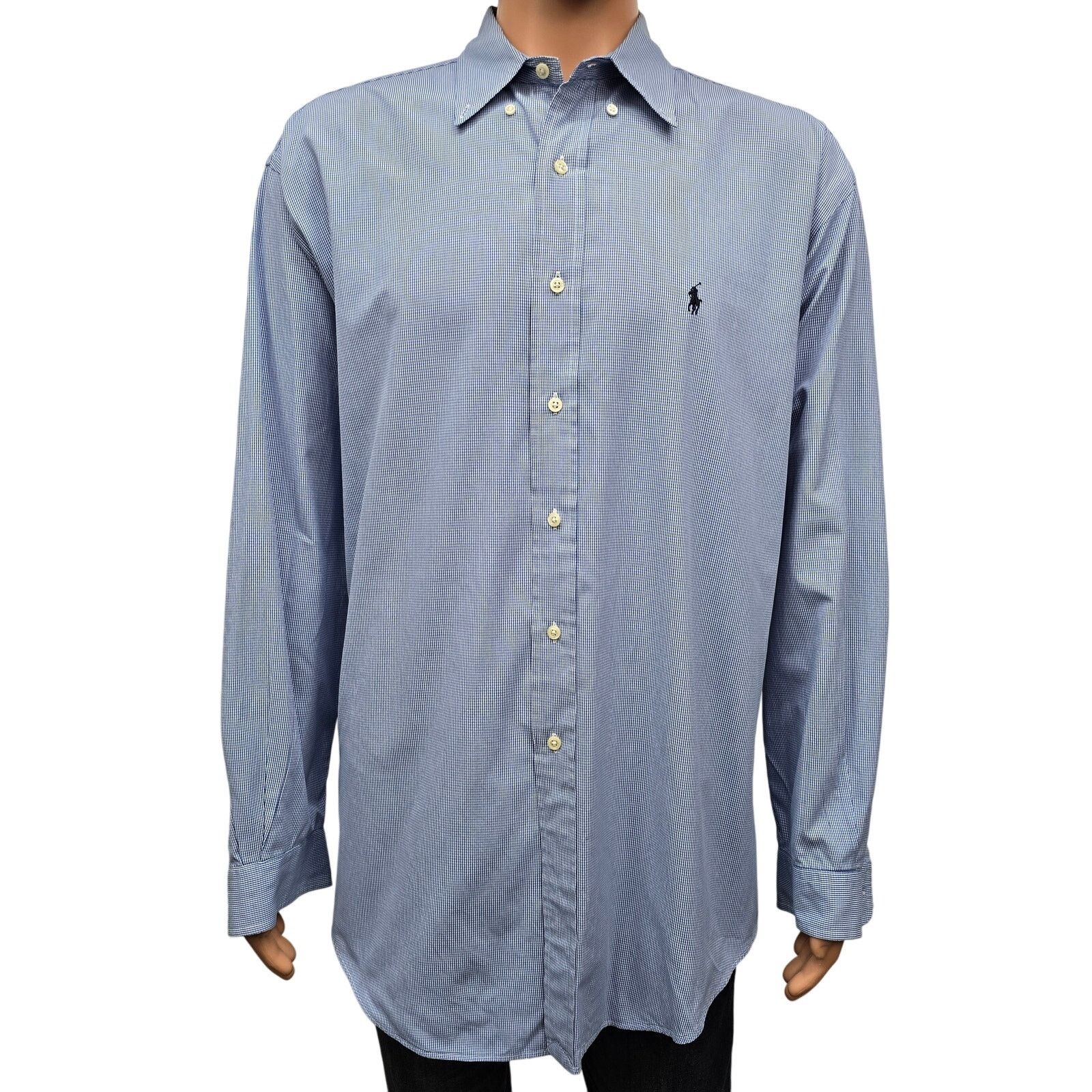 Ralph Lauren Ralph Lauren Blaire Shirt Men L Mini Gingham Check L/S Size US L / EU 52-54 / 3 - 5 Thumbnail