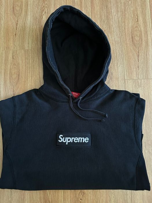 Supreme Supreme Box Logo Hooded Sweatshirt Black/White | Grailed