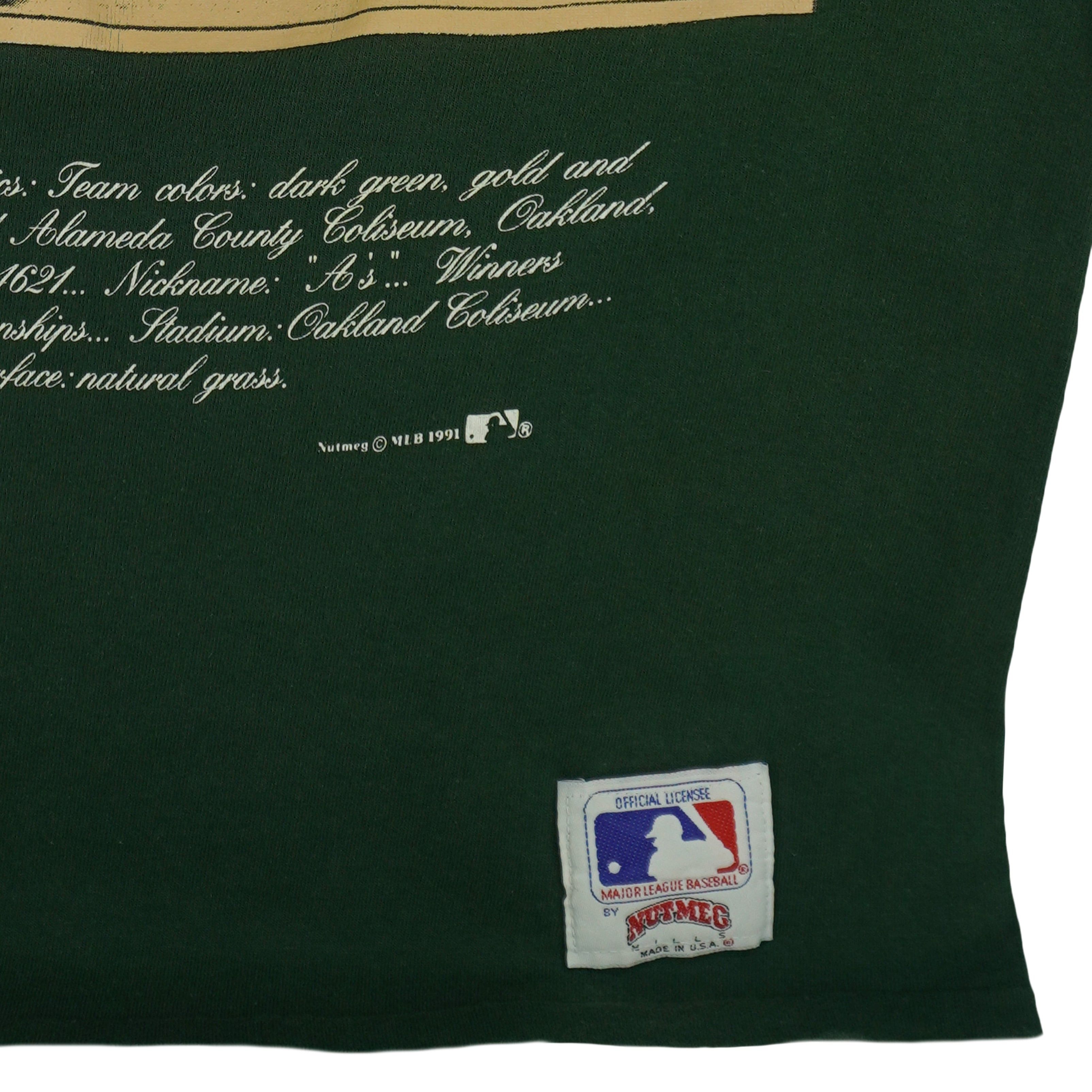 Nutmeg MLB - Oakland Athletics Locker Room T-Shirt 1991 Size US M / EU 48-50 / 2 - 4 Thumbnail
