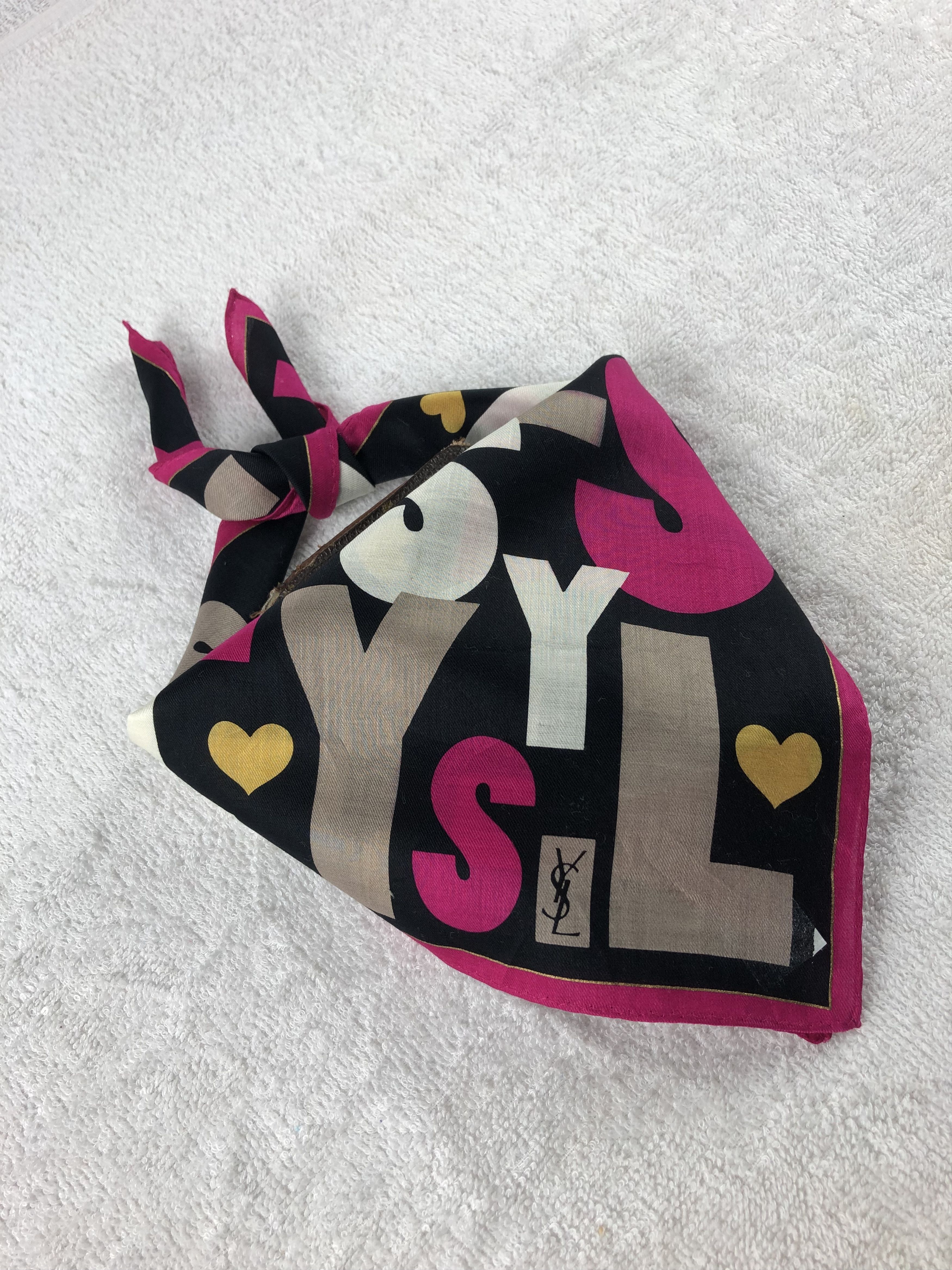 Yves Saint Laurent Yves Saint Laurent Handkerchief / Bandana / Neckerchief Size ONE SIZE - 2 Thumbnail