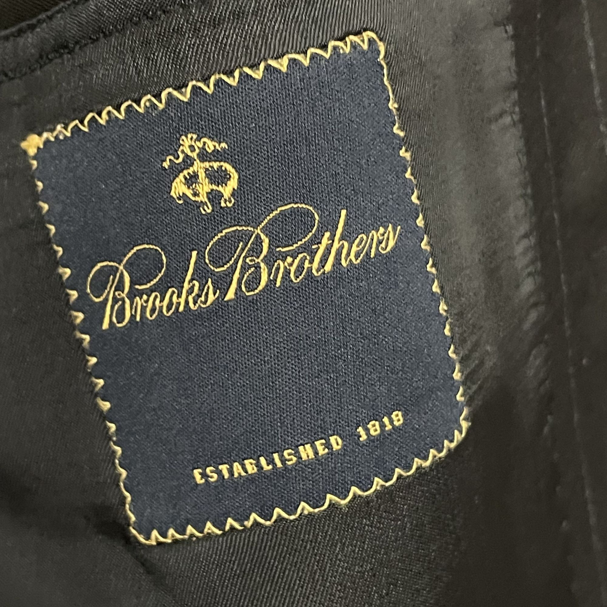 Brooks Brothers Brooks Brothers Italy Blue Black Sport Coat Blue CHALK STRI Size 40R - 5 Thumbnail