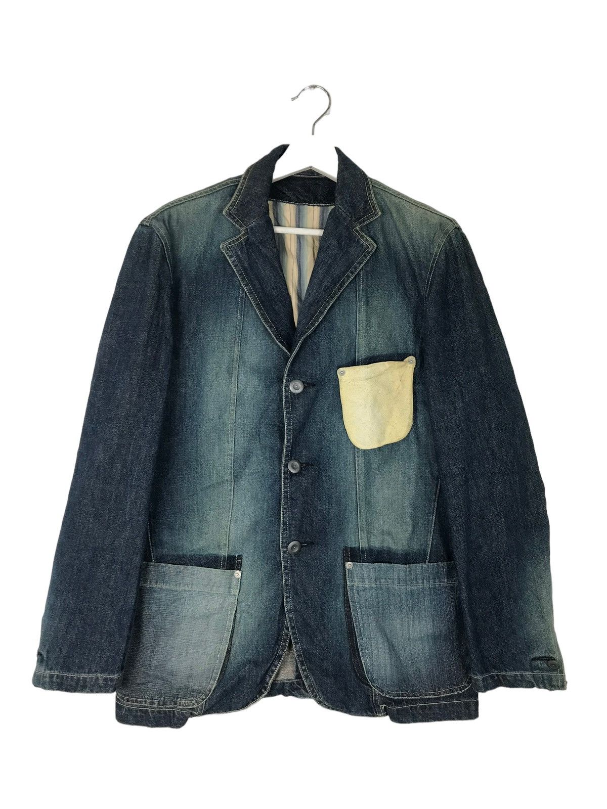 Comme Ca Ism 💥 COMME CA DU MODE MEN DYED INDIGO CHORE JACKET Size US M / EU 48-50 / 2 - 5 Thumbnail